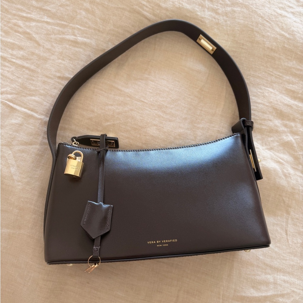 Verafied Gold Chocolate Hobo Bag